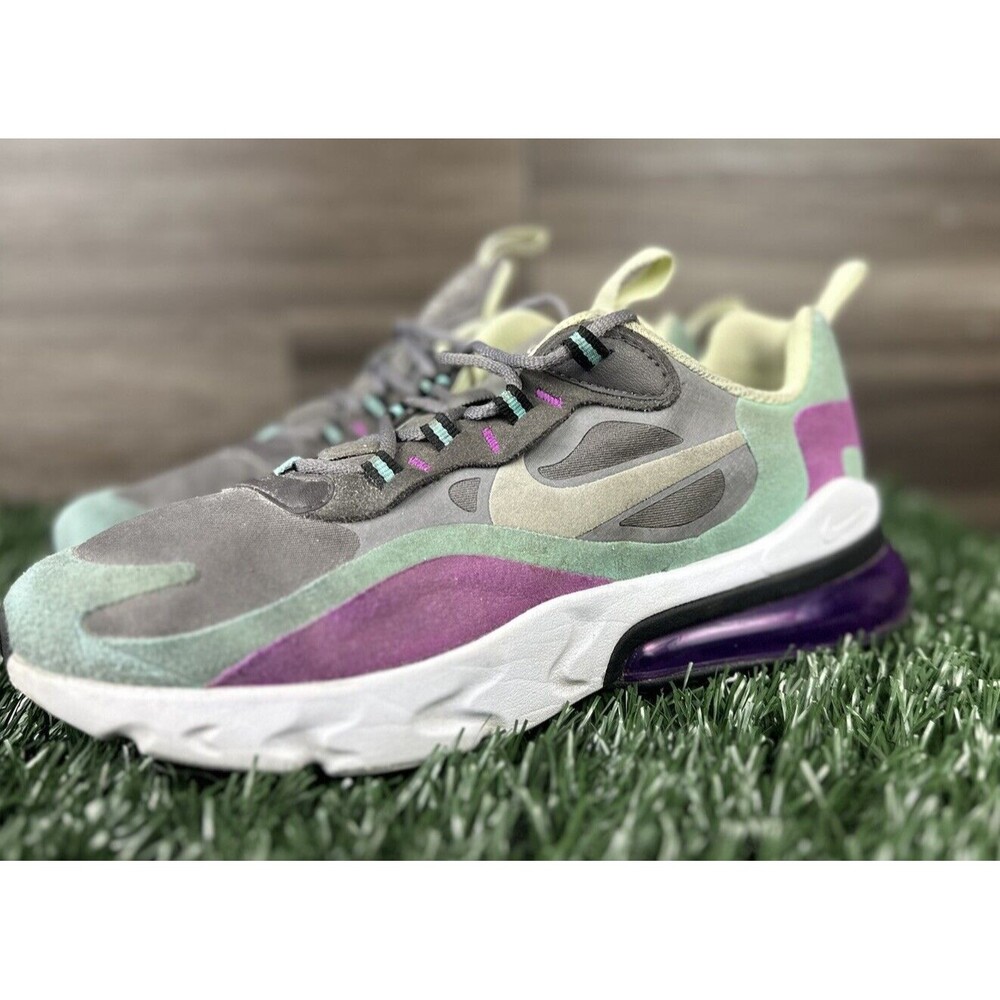 Nike Air Max 270 React BQ0103-Gray Running Shoes Sneakers Size 7y Womens 8.5